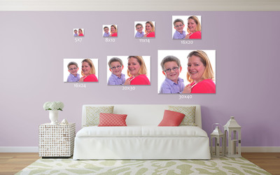 Hufnagel display of image sizes